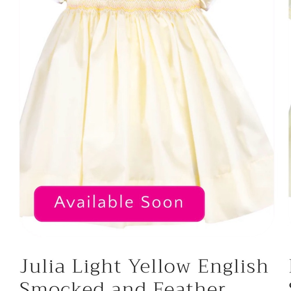 Elegant Girls' Pale Yellow Formal Dress with Smocked Bodice Heirloom Quality NWT - Picture 11 of 17